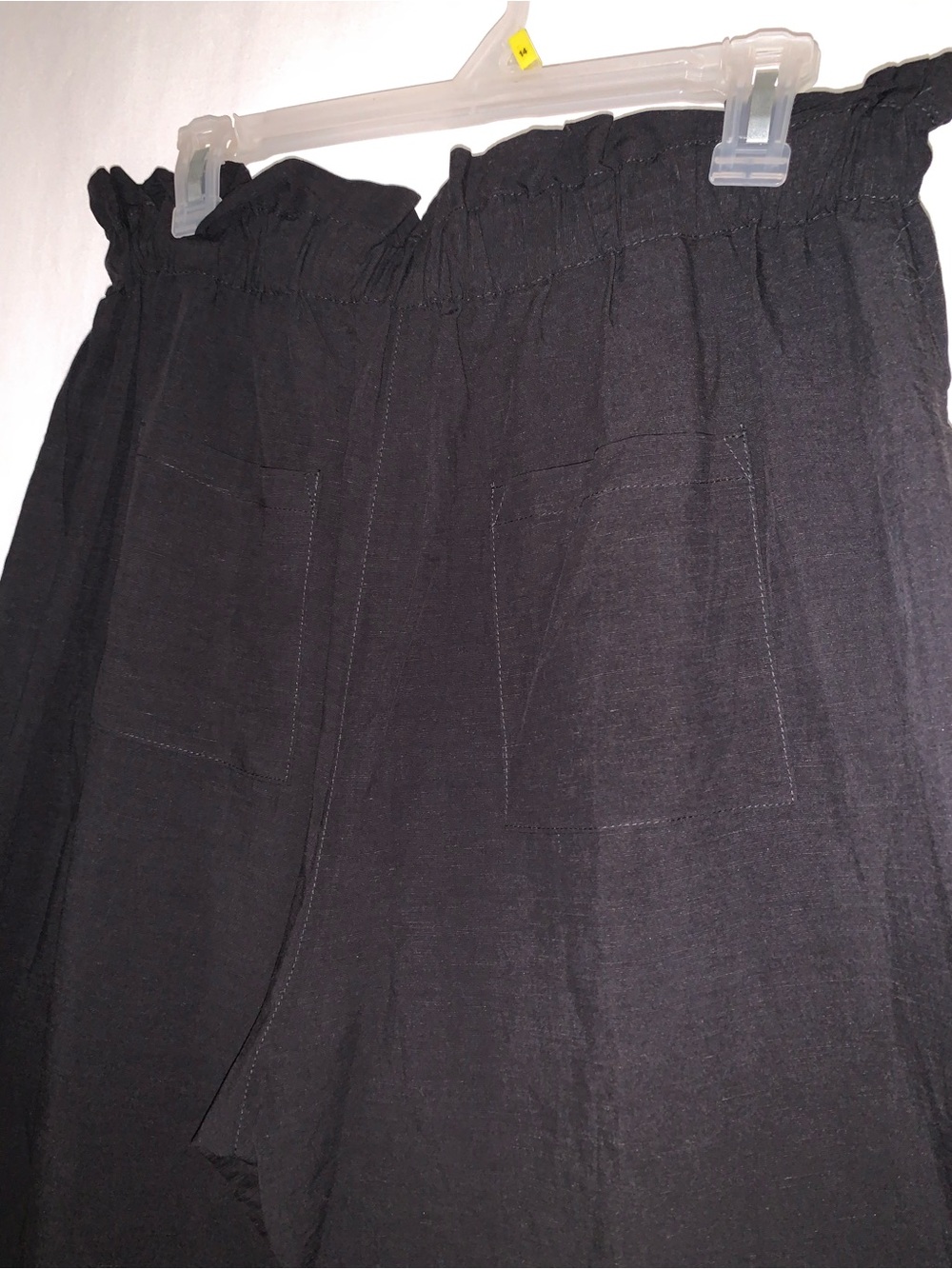 NWOT Emerson Fry Cropped Paris Paper Bag Linen Pants In Black Sizes M, XL - Picture 13 of 16
